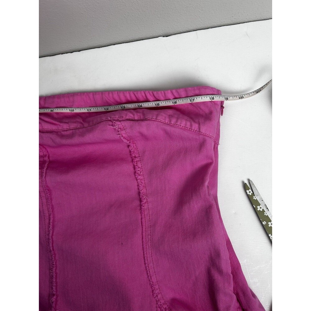 anthropologie Pilcro Strapless Denim Pink  Mini Dress Pockets Size Xl Cotton - Picture 11 of 12